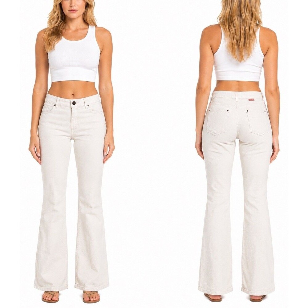 Wrangler Q Baby Ultimate Riding Jeans Womens 13/14x34 White Bootcut Mid Rise NWT
